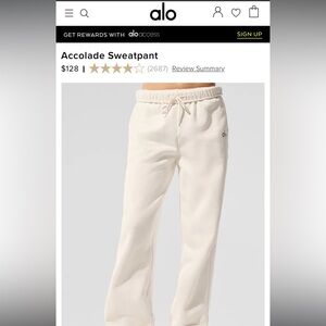 Alo yoga accolade sweatpants - ivory